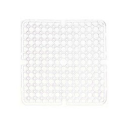 Tapis Antidérapant Transparent Plastique 28 x 0,1 x 28 cm Évier (12 Unités)