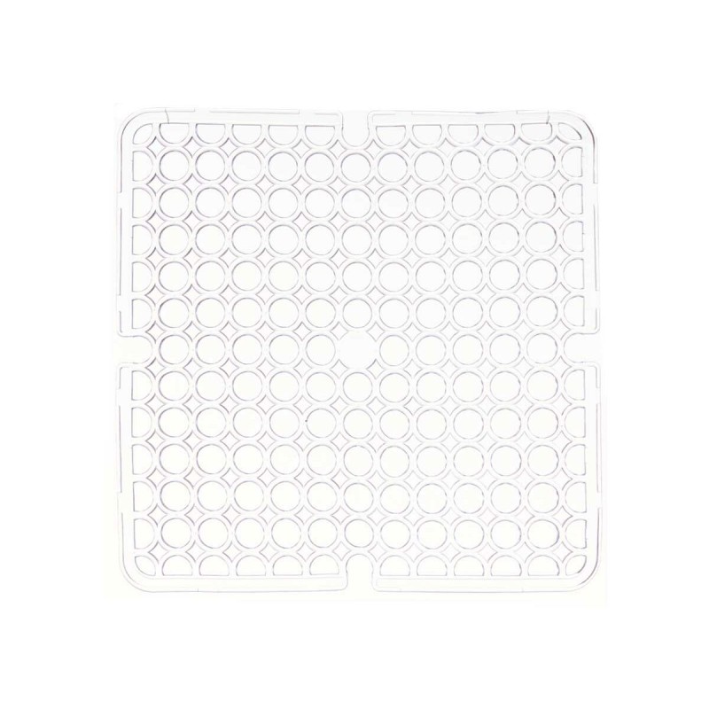 Tapis Antidérapant Transparent Plastique 28 x 0,1 x 28 cm Évier (12 Unités)