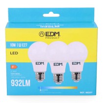 Pack de 3 ampoules LED EDM 98207 F 60 W 10 W E27 810 Lm 932 Lm Ø 6 x 10,8 cm (6400 K)