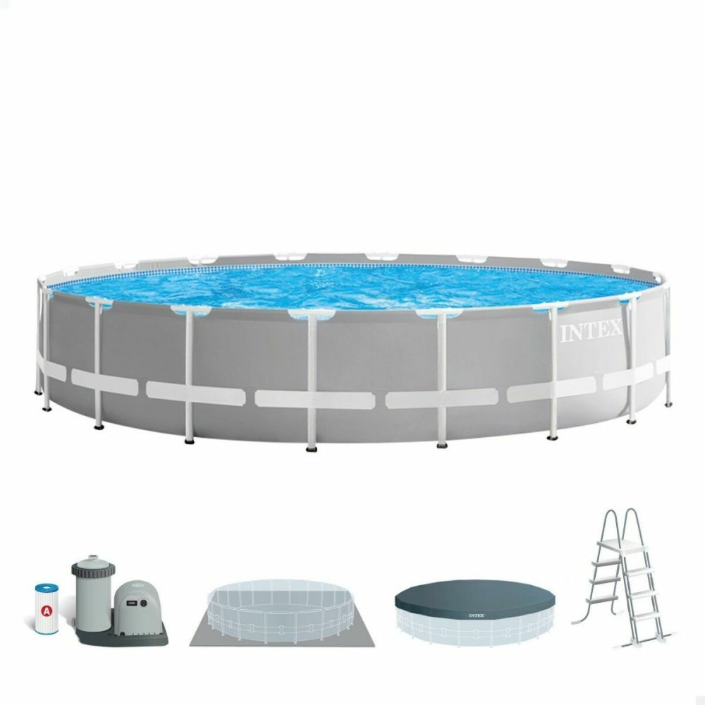 Piscine Démontable Intex Prism Frame Gris 32.695 l 610 x 132 cm