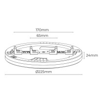 LED-Deckenstrahler EDM 31508 F 20 W 2050 Lm Einstellbar (3200-6400 K)