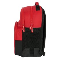 School Bag Sevilla Fútbol Club Black Red 32 x 42 x 15 cm