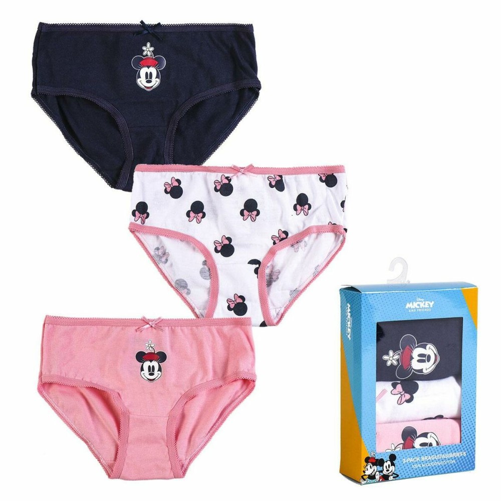 Pack de culottes pour fille Minnie Mouse 3 Unités Multicouleur