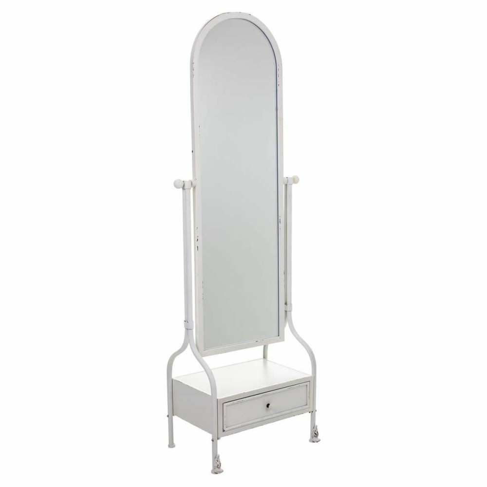 Free standing mirror Alexandra House Living White Iron 38 x 184 x 65 cm