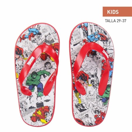 Flip Flops for Children Marvel Red Grey