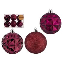 Set of Christmas balls Purple PVC Ø 7 cm (12 Units)