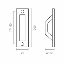 Henkel EDM 85459 6804 Weiß Aluminium Gerade 200 x 25 mm (2 Stück)