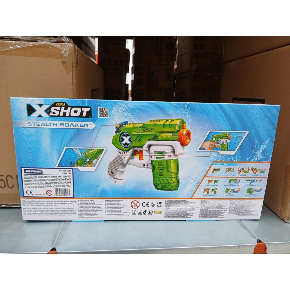 Water Pistol X-Shot Warfare Double Small Stealth 2 Pieces 16 x 13 x 3 cm