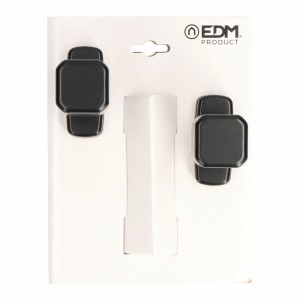 Doorknob EDM 85462 6807 Black Aluminium 80 x 39 mm