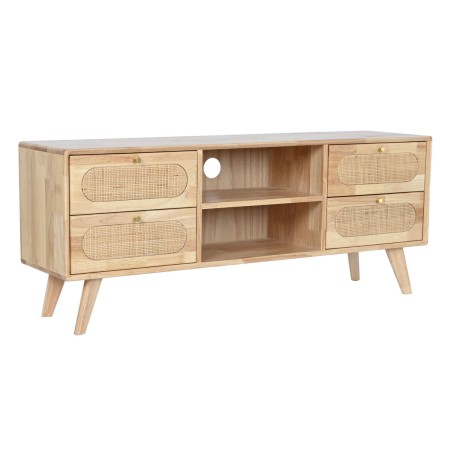 Meubles de télévision DKD Home Decor Naturel Métal Bois d'hévéa 120 x 30 x 48 cm