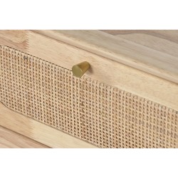 Meubles de télévision DKD Home Decor Naturel Métal Bois d'hévéa 120 x 30 x 48 cm