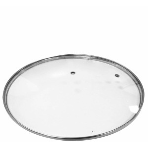 Couvercle pour poêle EDM 00716 76686 Transparent Verre Ø 28 cm Rechange Casserole