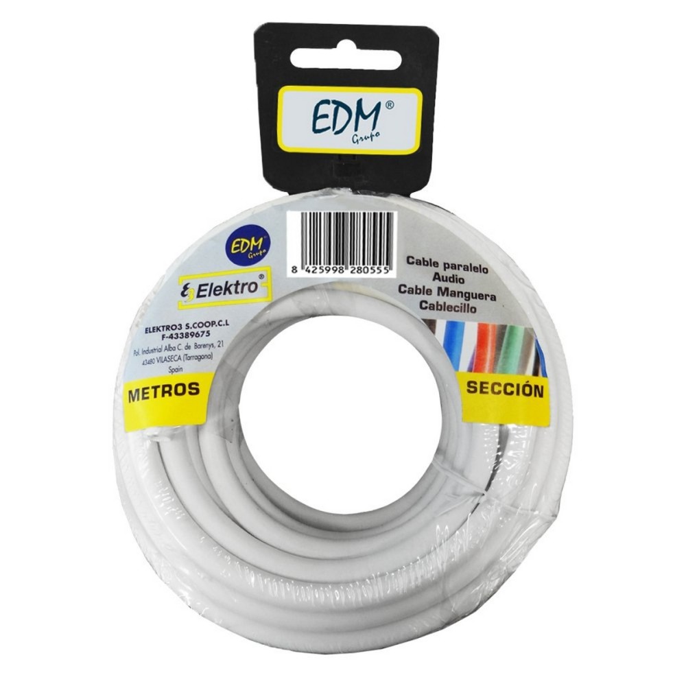 Coaxial TV Antenna Cable EDM 28151 White 5 m 3 x 2,5 mm