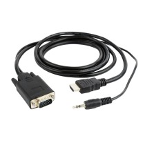 VGA-zu-HDMI-Adapter mit Audio GEMBIRD A-HDMI-VGA-03-10 Schwarz 3 m