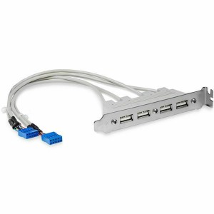 NanoBracket Wandhalterung Startech USBPLATE4 USB 2.0 Weiß