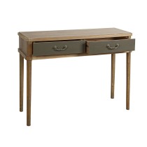 Console Romimex Green Natural Pine 100 x 80 x 30 cm 2 drawers