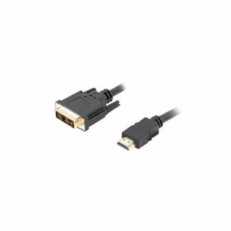 Câble HDMI vers DVI Lanberg CA-HDDV-10CC-0030-BK Noir 3 m Prise Mâle/Prise Mâle