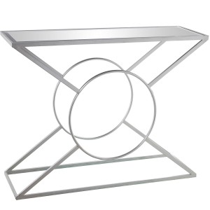 Console Alexandra House Living Transparent Silver Metal 100 x 79 x 32 cm