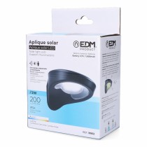 Applique LED EDM 31852 Noir 2 W 1,8 W 200 Lm 155 Lm Solaire Capteur de Mouvement (6500 K)