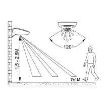 Applique LED EDM 31852 Noir 2 W 1,8 W 200 Lm 155 Lm Solaire Capteur de Mouvement (6500 K)