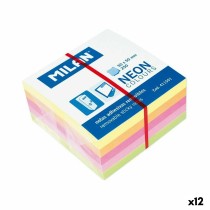 Sticky Notes Milan Neon colours Multicolour 50 x 50 mm (12 Units)