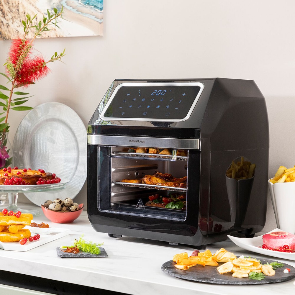 Heißluftfritteuse InnovaGoods Fryinn Pro Max 12000 Schwarz 1800 W 12 L Edelstahl