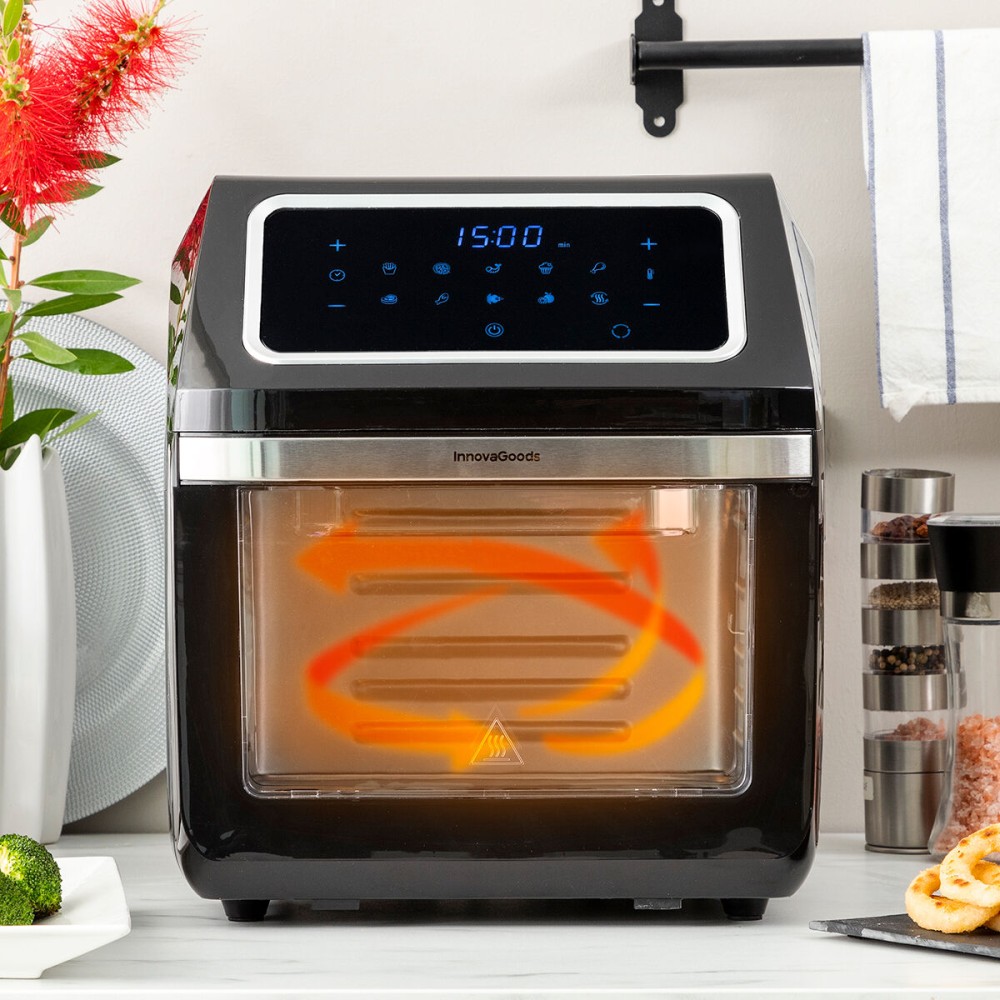 Friteuse à Air InnovaGoods Fryinn Pro Max 12000 Noir 1800 W 12 L Acier inoxydable