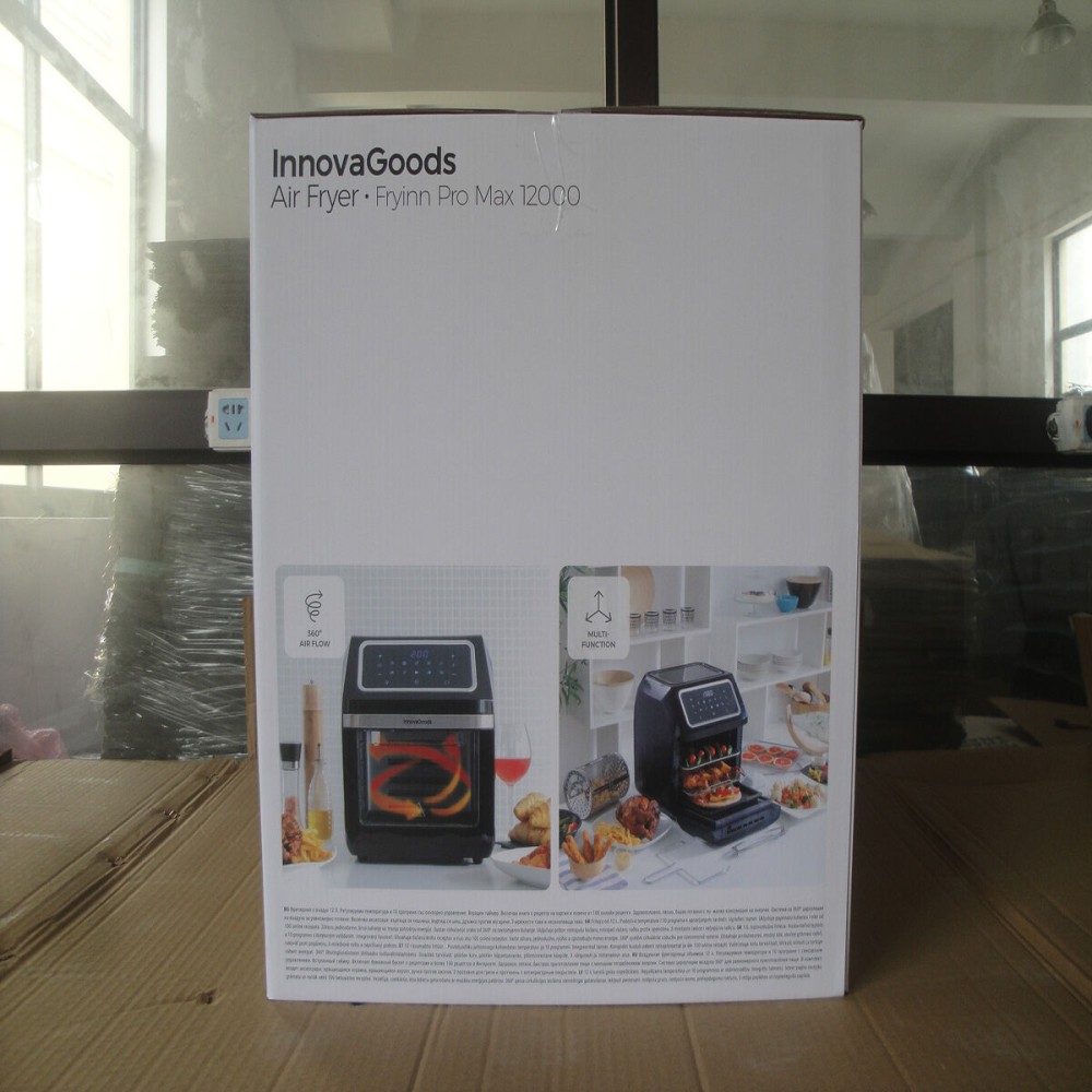 Heißluftfritteuse InnovaGoods Fryinn Pro Max 12000 Schwarz 1800 W 12 L Edelstahl