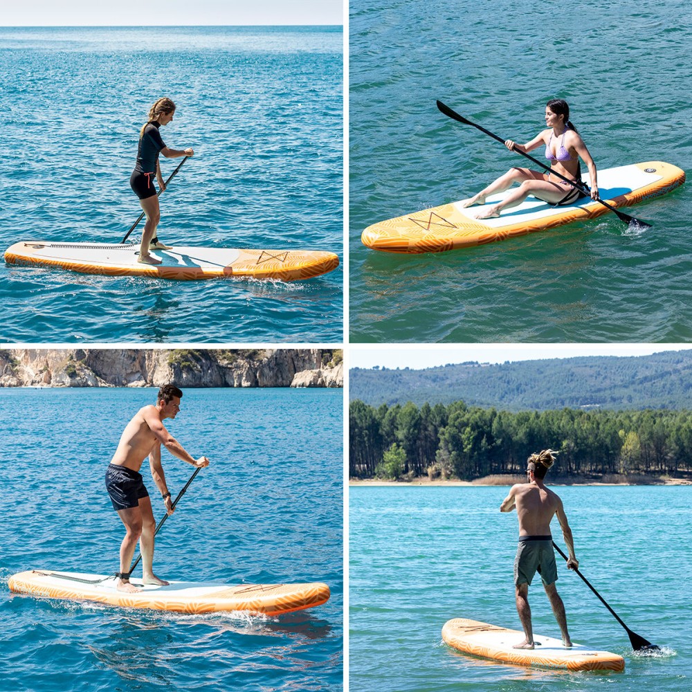 2-in-1 Inflatable Paddle Surf Board with Seat and Accessories Siros InnovaGoods 10'5" 320 cm