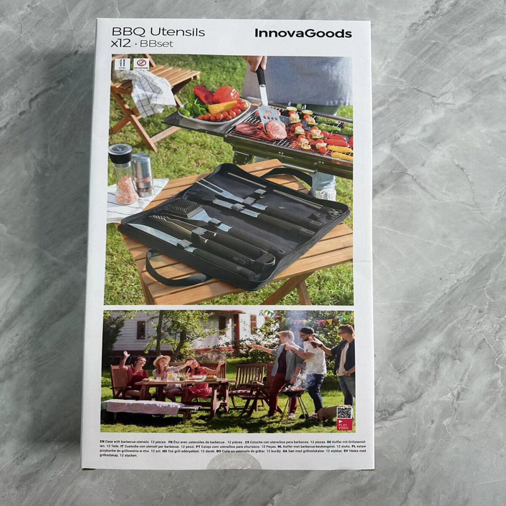 BBQ Utensils Kit with Case BBSet InnovaGoods 12 Pieces