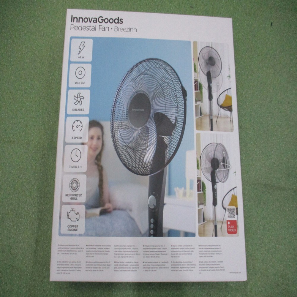 Freestanding Fan InnovaGoods Breezinn Black 45 W