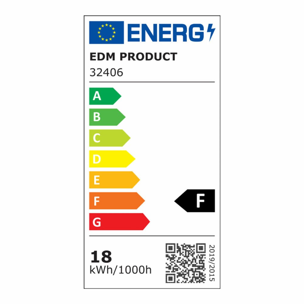 Applique LED EDM 32406 Blanc Aluminium Plastique F 18 W 120 W 1820 Lm E27 Rond (4000 K)