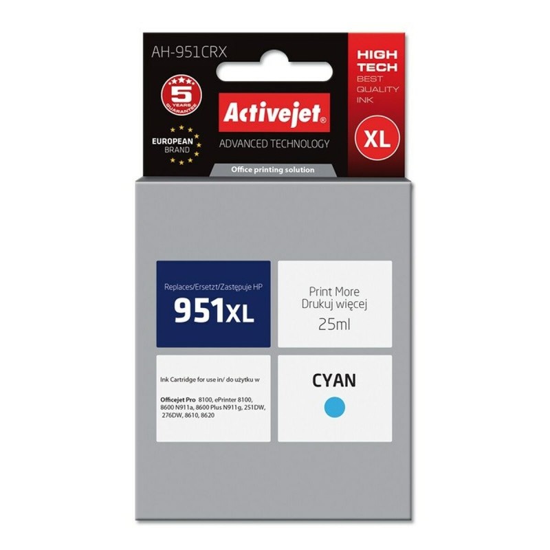 Original Ink Cartridge Activejet AH-951CRX Cyan