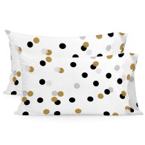 Kissenbezug HappyFriday Blanc Golden Dots Bunt 50 x 75 cm (2 Stück)