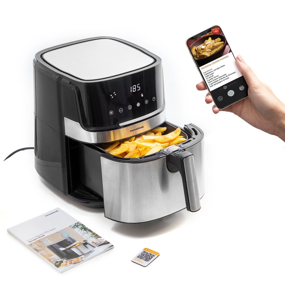 Friteuse à Air InnovaGoods Fryinn Pro 5500 Noir 1700 W 5,5 L Acier inoxydable