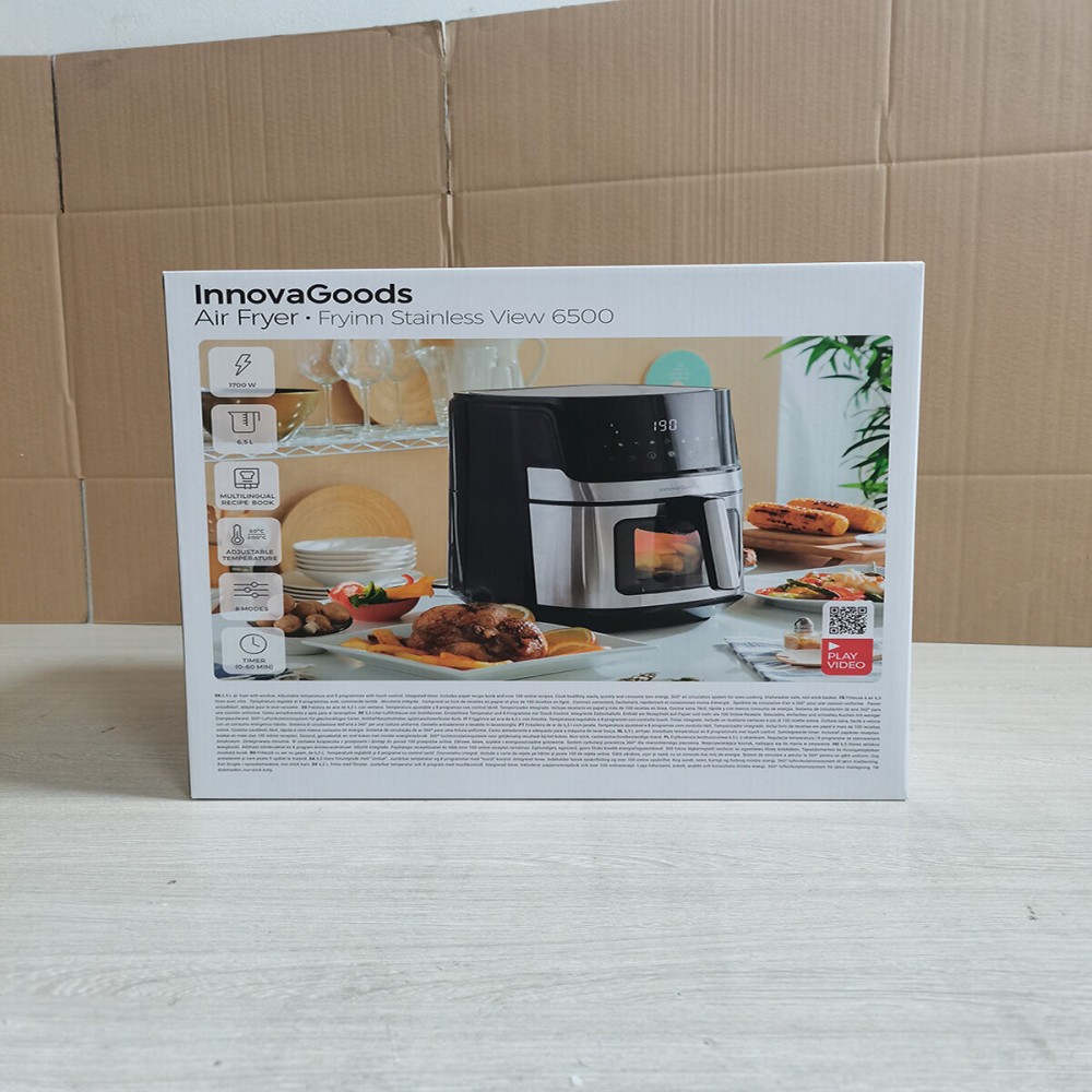 Friteuse à Air InnovaGoods Fryinn View 6500 Noir 1700 W 6,5 L Acier inoxydable