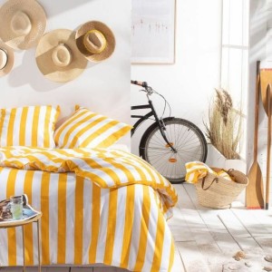 Housse de Couette TODAY Summer Stripes Jaune 240 x 220 cm