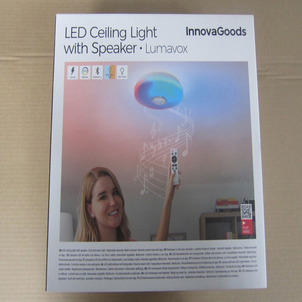 LED Ceiling Light with Speaker Lumavox InnovaGoods