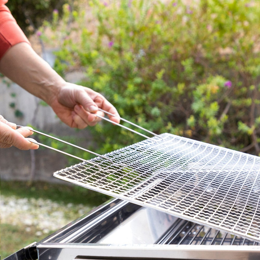 Barbecue au Charbon de Bois Pliable en Acier Inoxydable ExelQ InnovaGoods