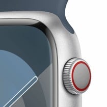 Montre intelligente Apple Watch Series 9 + Cellular Bleu Argenté 45 mm