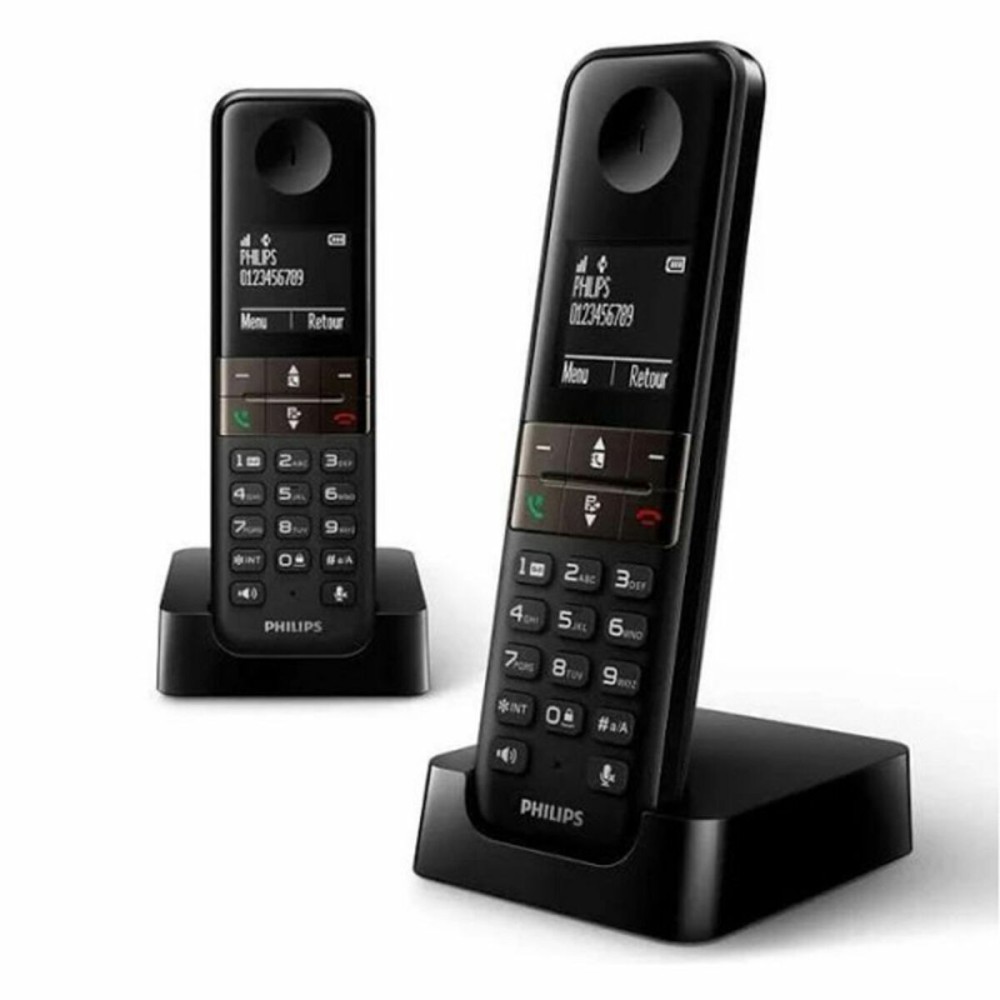 Téléphone Sans Fil Philips D4702B/34 1,8" DECT Blanc Noir