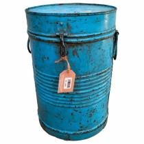 Decorative canister Alexandra House Living Blue Iron Traditional style 32 x 49 x 32 cm