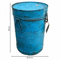 Decorative canister Alexandra House Living Blue Iron Traditional style 32 x 49 x 32 cm