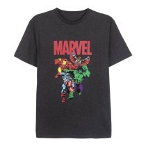 T-shirt à manches courtes homme Marvel Gris Gris foncé Adultes