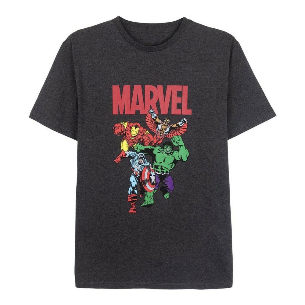 Men’s Short Sleeve T-Shirt Marvel Grey Dark grey Adults