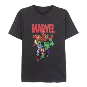 Herren Kurzarm-T-Shirt Marvel Grau Dunkelgrau Erwachsene