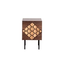 Table de Nuit Romimex Marron Doré Bois de manguier 30 x 60 x 40 cm