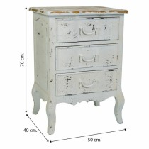 Nightstand Alexandra House Living White 40 x 70 x 50 cm