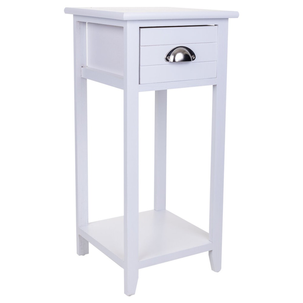 Table de Nuit Alexandra House Living Blanc 30 x 63 x 30 cm