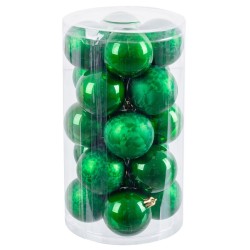 Boules de Noël Vert Plastique 6 x 6 x 6 cm (20 Unités)